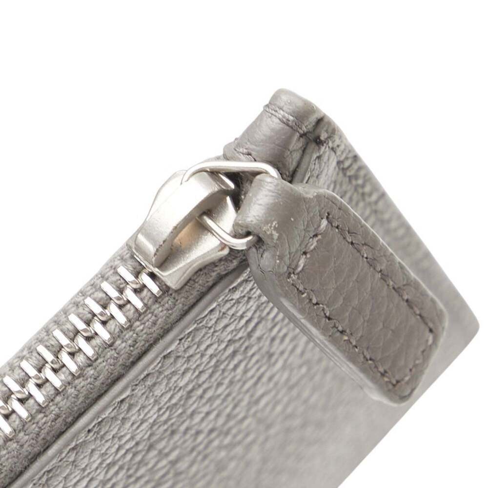 Saint Laurent Sac de Jour Long Wallet 504981 Gray Leather Women's SAINT LAURENT - Picture 11 of 14